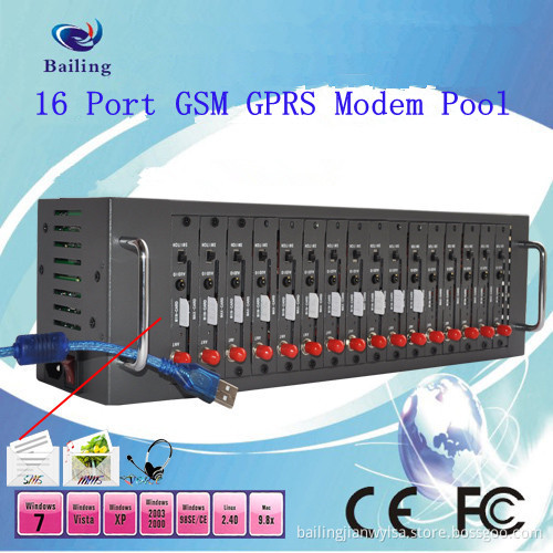 Professional Bulk SMS Machine GSM 16 Port Modem Pool